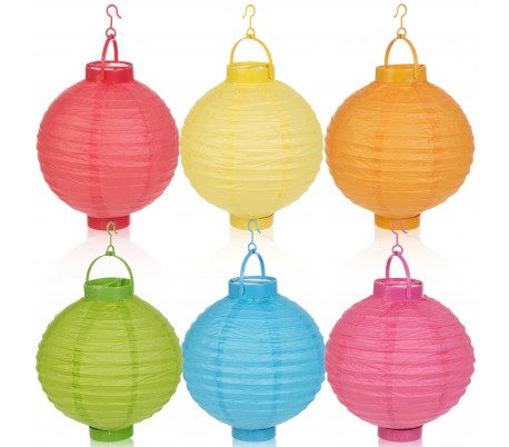 137148 Linterna de cielo en forma REDONDA apta para interiores y exteriores (Pack de 5 piezas)
