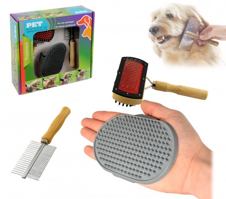 82009 PET - Kit completo de 3 piezas para la limpieza y cuidado de nuestro perro