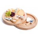 739619 Set de accesorios para servir queso (incluye tabla de madera)