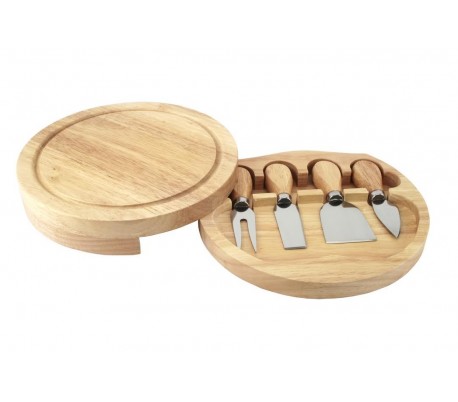 739619 Set de accesorios para servir queso (incluye tabla de madera)