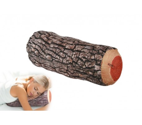 190047 Cojín con diseño de tronco de árbol (38 x 15 cm)