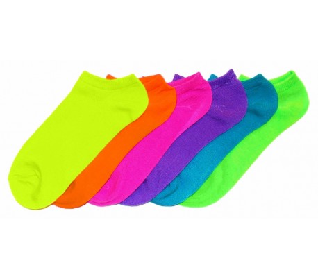 N703-1 Pack de 6 pares de calcetines VERANO NEON mujer Talla35/40