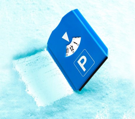 Disco horario coche plástico reutilizable con raspador hielo escarcha