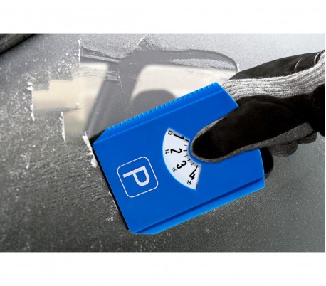 Disco horario coche plástico reutilizable con raspador hielo escarcha