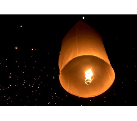 747006 Pack de 5 linternas de cielo de forma RECTANGULAR apta para exterioi