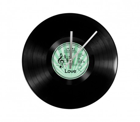 793063 Reloj de pared en forma de vinilo en 3 colores - diámetro 35cm