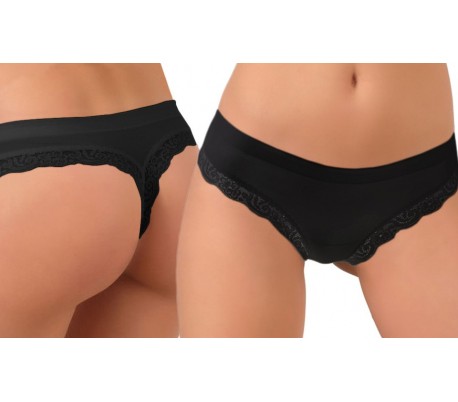 519 Pack de 2 tangas modelo JADEA con bordado de encaje