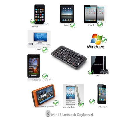 Mini teclado qwerty con funda wifi bluetooth...