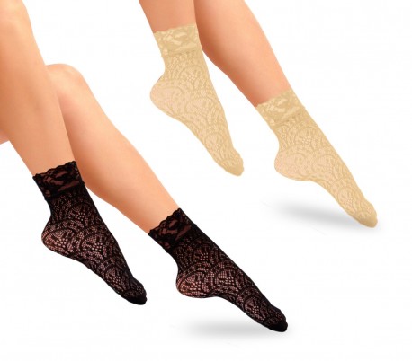 8293 Pack de 6 calcetines de encaje ELEGANT LACE (talla única)