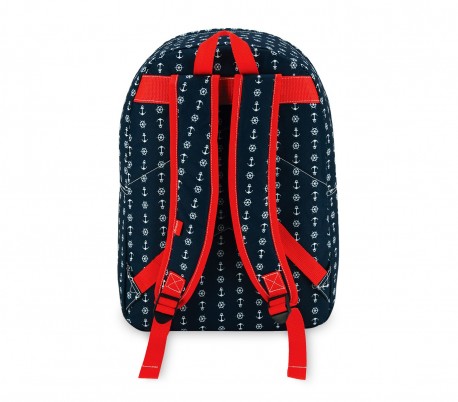 CR612NV Mochila escolar mod. Navy con detalle frontal (43x33x13)