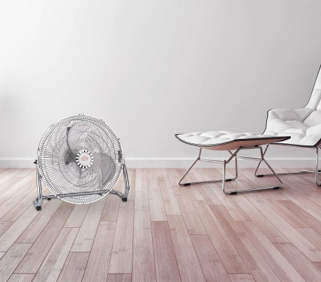 CRB1220 Ventilador vertical de pie DCG cromado 3 palas 3 velocidades