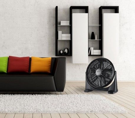 CRB1240 Ventilador vertical de pie DCG negro 5 palas diametro 50 cm