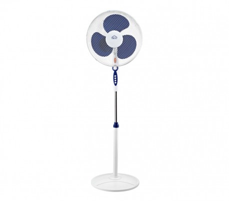 VE1675 Ventilador DCG columna 4 palas y 3 velocidades rejilla de metal cromado 