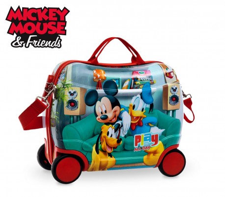 4521051 Maleta de Mickey Mouse y sus amigos de viaje cabalgable 50x38x20 cm 