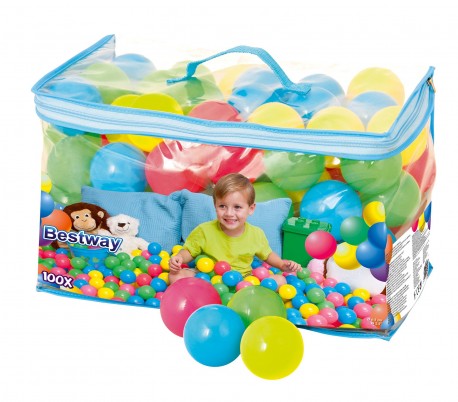  52027 Kit de 100 bolas colores de plástico Bestway 