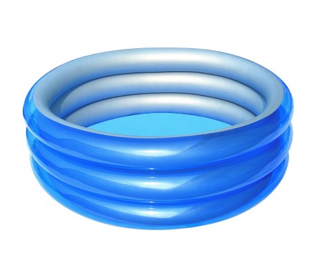 51041 Piscina inflable Bestway 3 anillos 150 x 53 cm azul metálico 