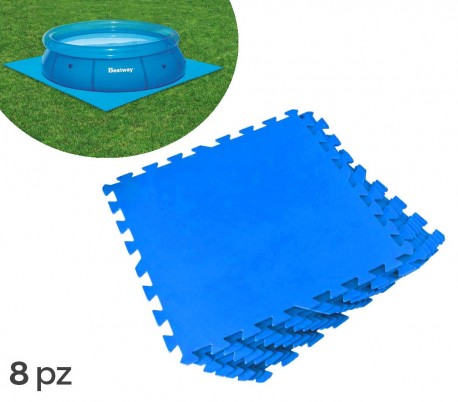 58220 Protección modular para piscinas Kit 8 piezas de 50 x 50 cm Bestway 