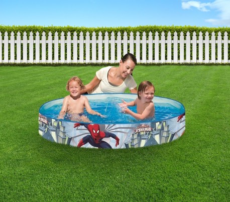  98010 Piscina rigída Bestway redonda motivo Spiderman 152 x 25 cm AZUL 
