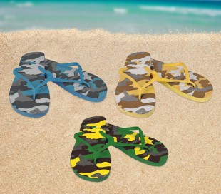 2073 Chanclas hombre fantasía militar 3 colores zapatillas de playa caucho