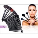 Set de 32 pinceles make-up uso profesional o uso personal + estuche