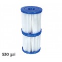  58094 Kit de 2 filtros de repuesto Bestway 2006/3028 de 530 galones