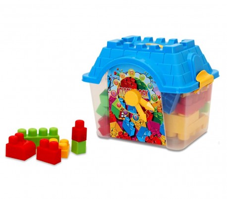 Juego de construcción MAXI LADRILLOS (24 piezas) en caja con forma de CASETA