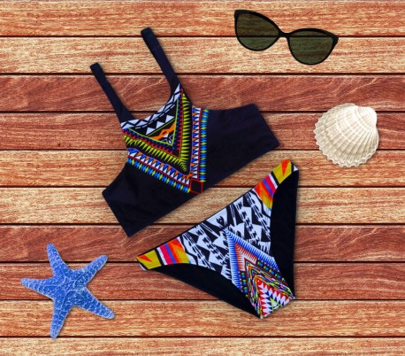 bikini con top Savannah fantasía étnica