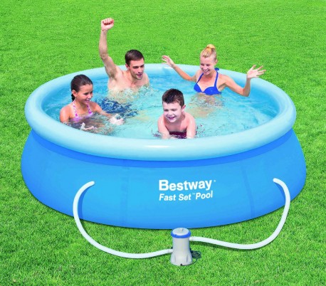 57268 Piscina redonda Bestway 244 x 66 cm PVC con motor