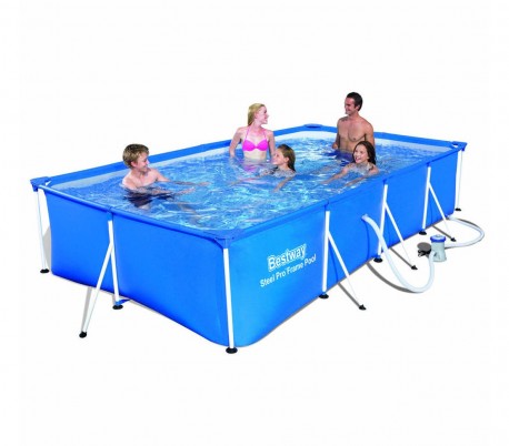 56411 Piscina estractural de suelo con motor Bestway 300 x 201 x 66 cm