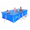 56424 Piscina de suelo estructural con motor Bestway 400 x 211 x 81 cm 