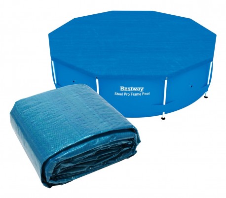  58036 Cubierta para piscina sobre tierra Bestway lámina polietileno de 305 cm