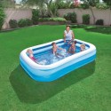 54006 Piscina inflable rectangular Bestway 262x175x51 cm vinilo 2 anillos