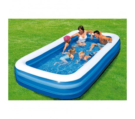 54009 Piscina rectangular inflable Bestway familia 3 anillos 305 x 183 x 56 cm