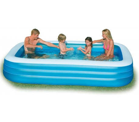54009 Piscina rectangular inflable Bestway familia 3 anillos 305 x 183 x 56 cm