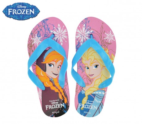 VD1698 Chanclas infantiles de goma con motivo de Frozen 