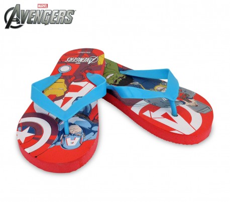 MW92268 Chanclas infantiles de goma con motivo de Avengers 