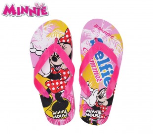 WD16983 Chanclas infantiles de goma con motivo de Minnie Mouse 