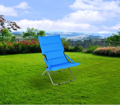 Tumbona Panamá plegable con asiento acolchado y respaldo ajustable