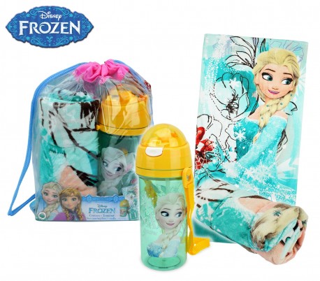 Mochila de playa princesa Elsa de Frozen incluye botella y toalla