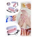 Lámpara ultravioleta uñas horno nail art 9w giratoria portátil 