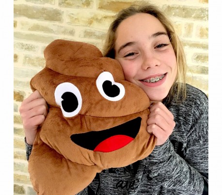 621039 Almohada de emoticono de caca sonriente emoji 30 cm de diametro 