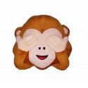 621048 Almohada de emoticono mono Ver-Oír-Callar emoji 30 cm de diametro 