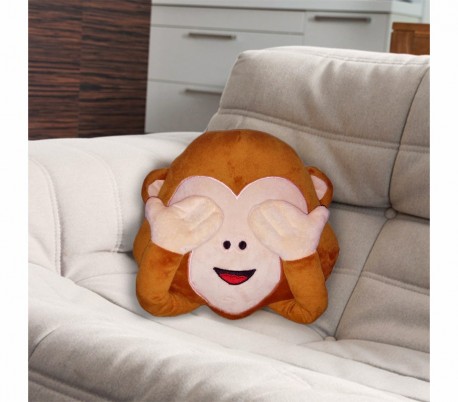 621048 Almohada de emoticono mono Ver-Oír-Callar emoji 30 cm de diametro 