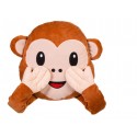 621048 Almohada de emoticono mono Ver-Oír-Callar emoji 30 cm de diametro 