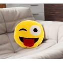 621037 Almohada de emoticono guiño con lengua fuera emoji 30 cm de diametro