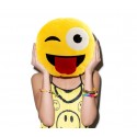 621037 Almohada de emoticono guiño con lengua fuera emoji 30 cm de diametro