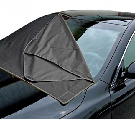 2270 Manta parabrisas coche cubierta de nieve hielo y sol NEGRO con imanes 