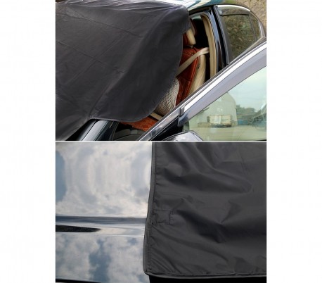 2270 Manta parabrisas coche cubierta de nieve hielo y sol NEGRO con imanes 