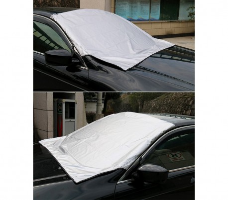 2269 Cubierta parabrisas con correas  GRIS para nieve y sol