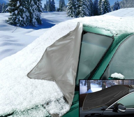 2269 Cubierta parabrisas con correas  GRIS para nieve y sol